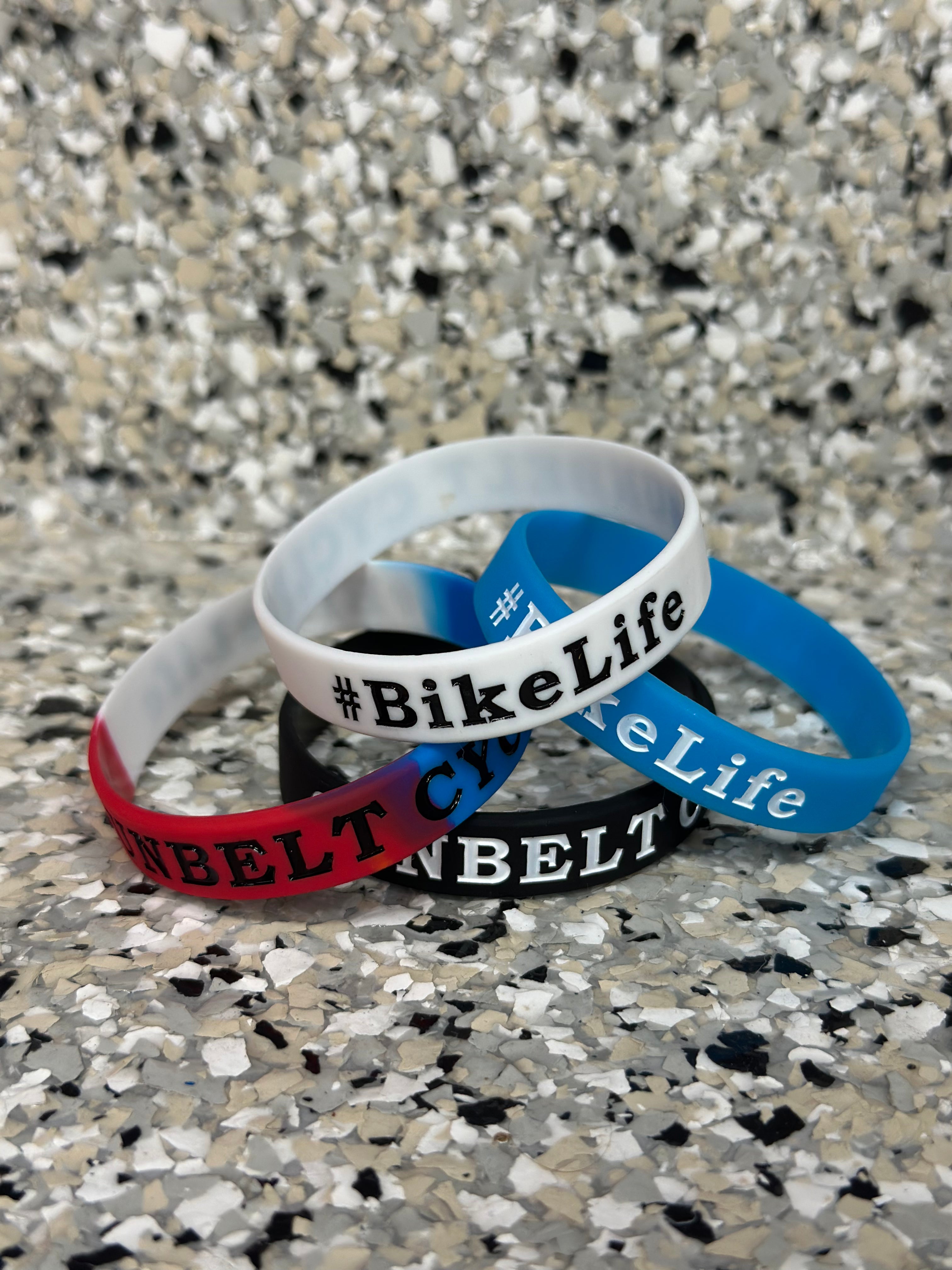 Sunbelt Cycles Bike Life Wristbands pack of 4