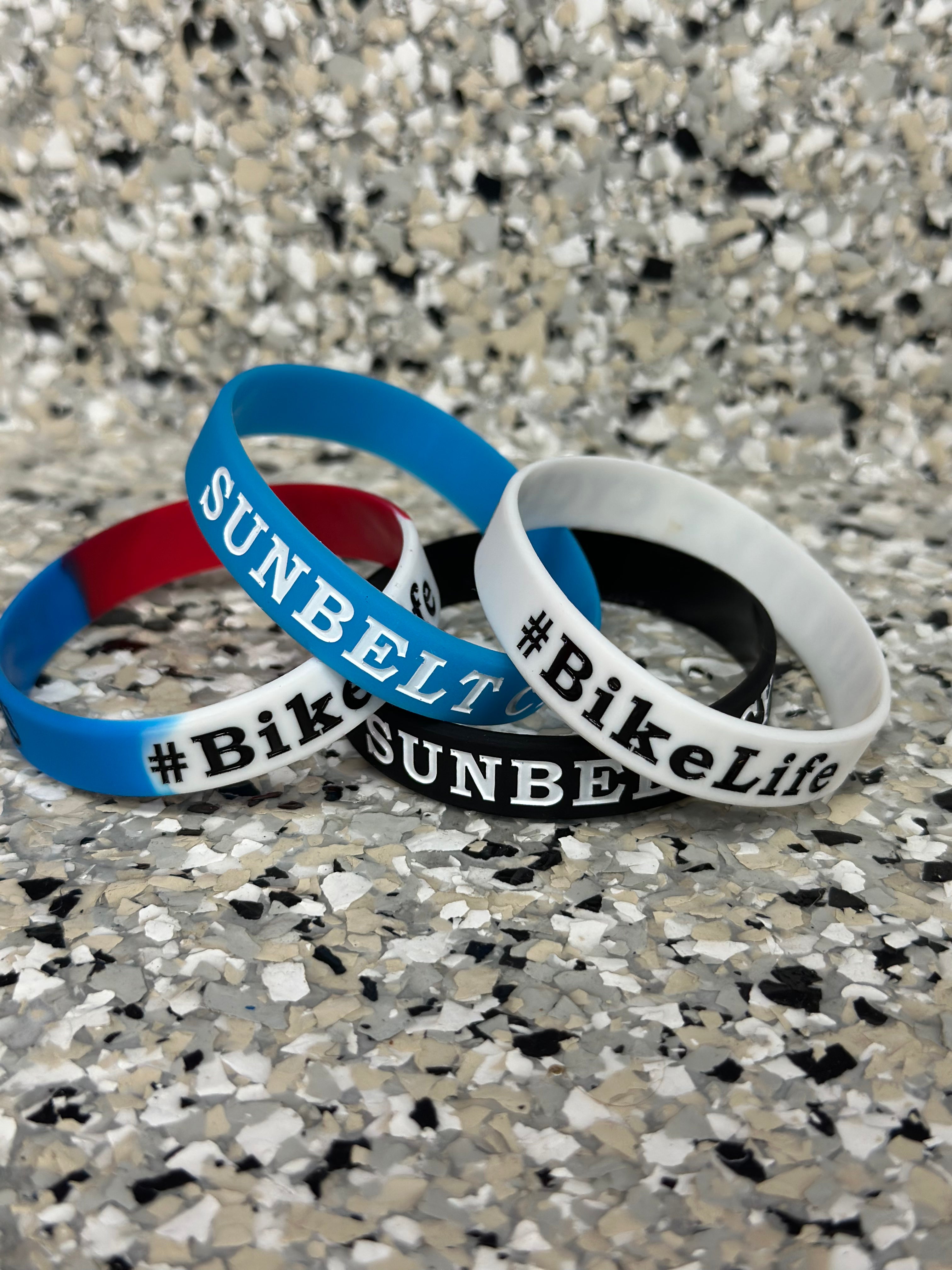 Sunbelt Cycles Bike Life Wristbands pack of 4