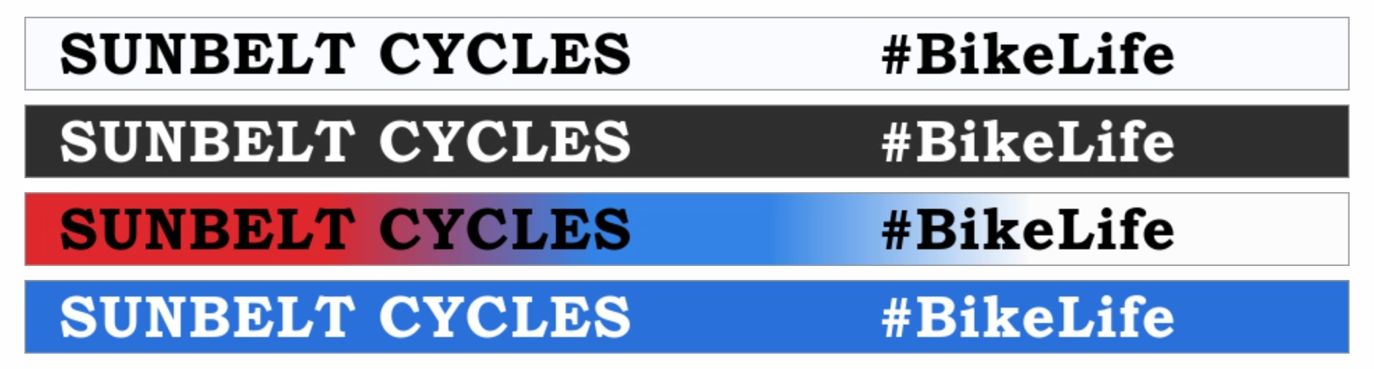Sunbelt Cycles Bike Life Wristbands pack of 4