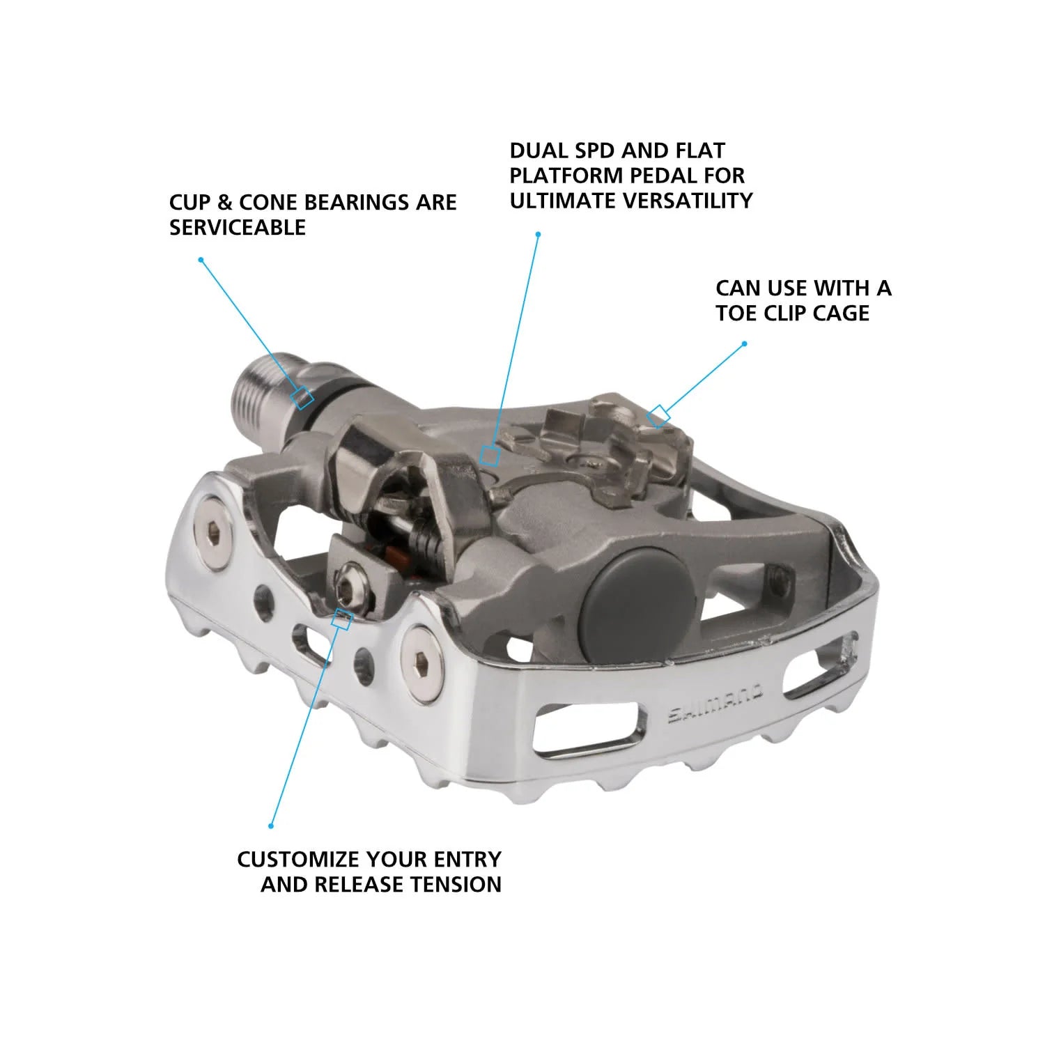 Shimano PEDAL, NON-SERIES(00) PD-M324 W/O REFLECTOR W/CLEAT IND.PACK